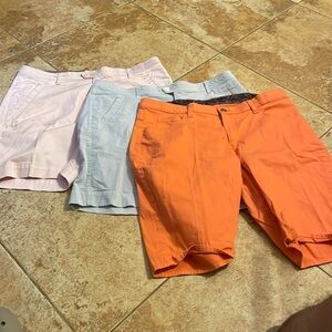 Lot of 3 Riders by Lee  Bermuda shorts size 18W pink/orange/ blue